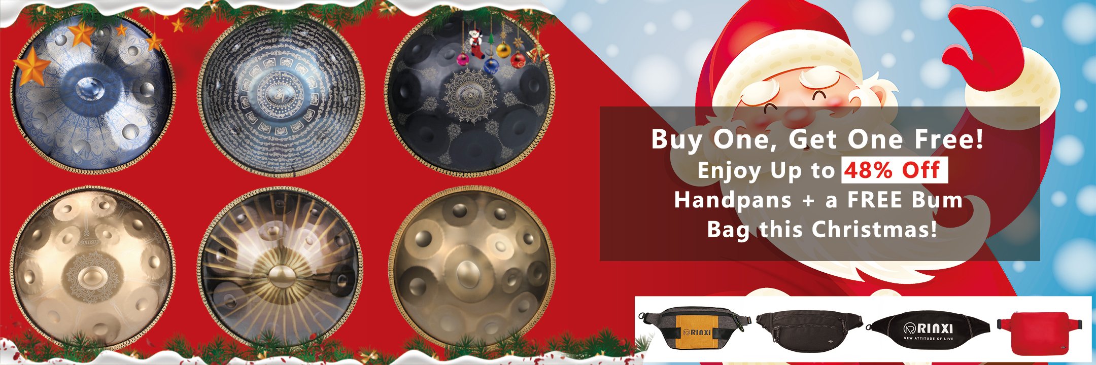 Christmas Offer: 48% Off Handpans + Get a FREE Waist Bag with Every Handpan Drum Purchase!