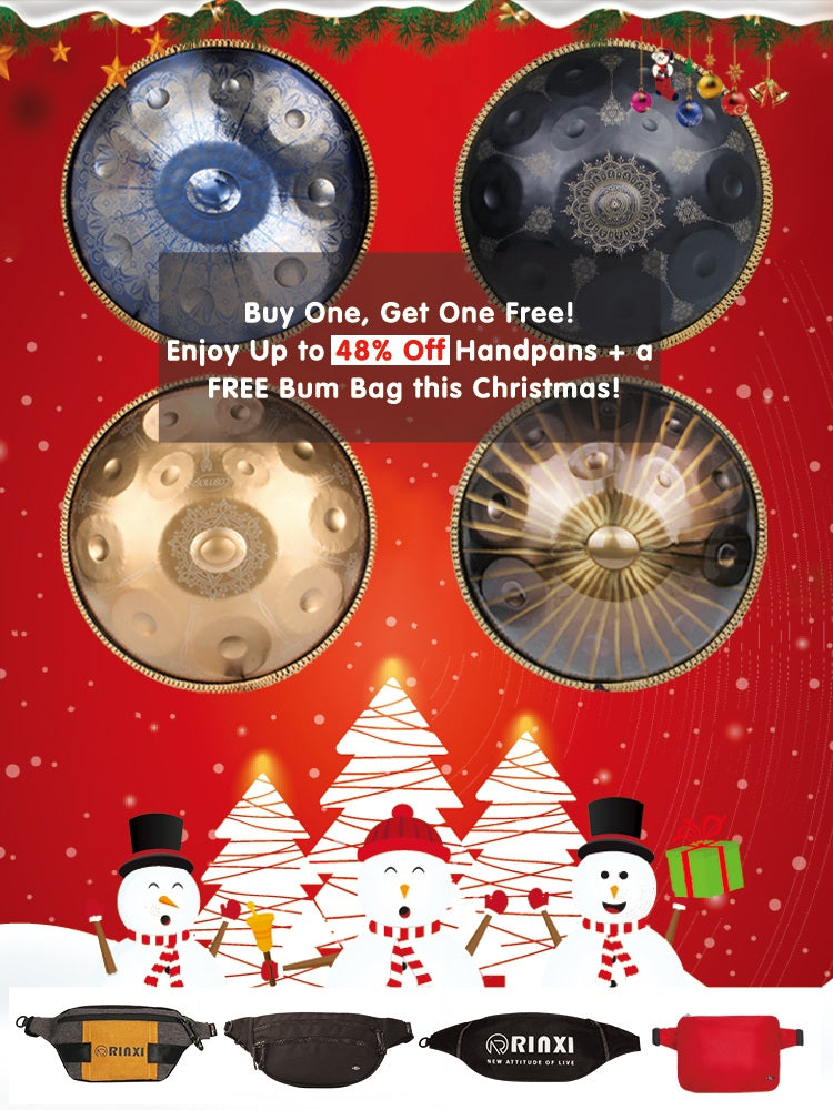 Celebrate Christmas with Up to 48% Off Handpans for Sale! Get a FREE Waist Bag!