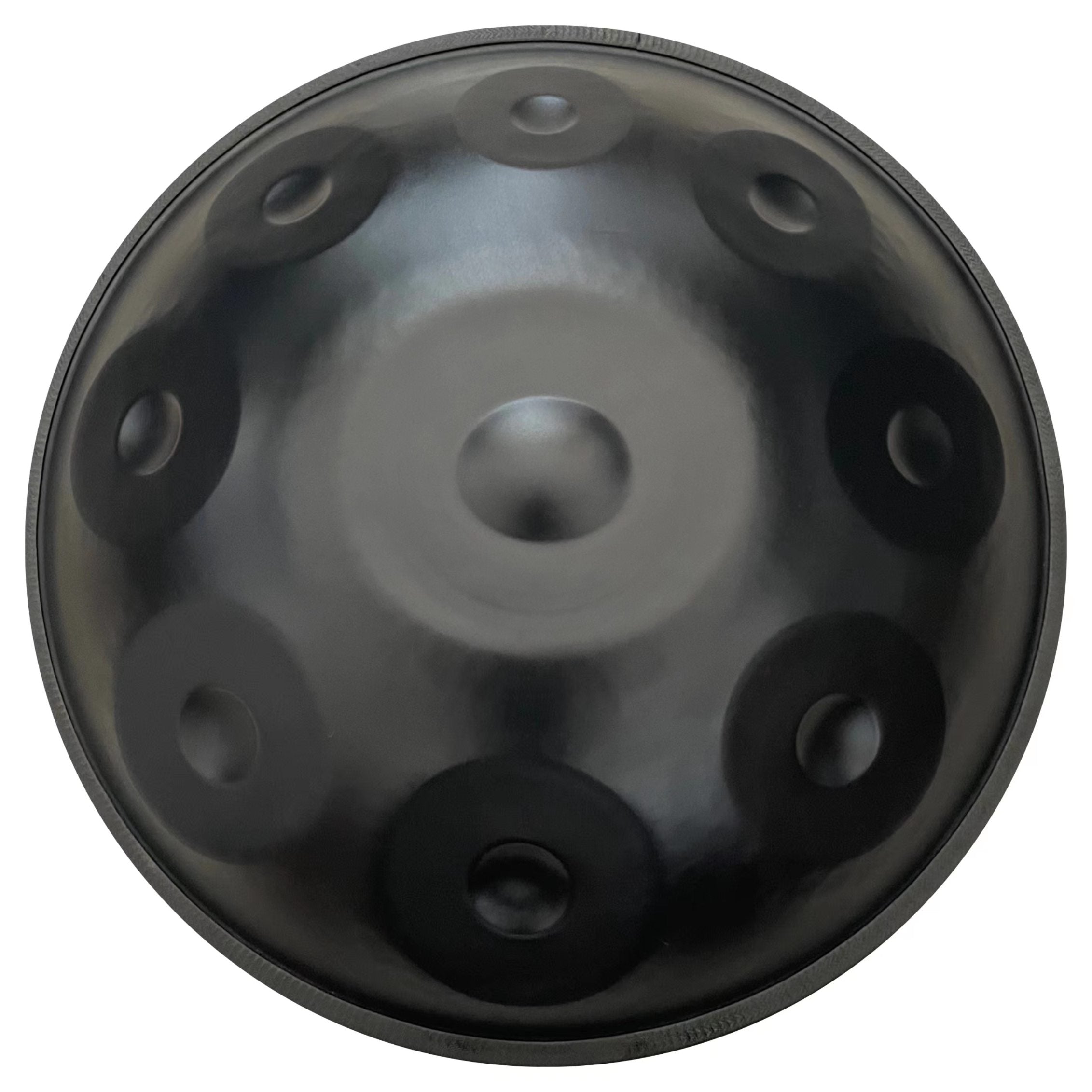 Handpan instrument with black powder coating